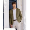 image:imageCOOFANDY Mens Casual Linen Blazer Lightweight Regular Fit Sport Coat One Button Suit JacketArmy Green