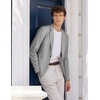 image:imageCOOFANDY Mens Casual Linen Blazer Lightweight Regular Fit Sport Coat One Button Suit JacketLight Grey
