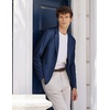 image:imageCOOFANDY Mens Casual Linen Blazer Lightweight Regular Fit Sport Coat One Button Suit JacketNavy Blue