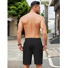 image:imageCOOFANDY Mens Casual Linen Shorts Elastic Waist Drawstring Loose Fit Summer Beach Vacation Shorts with PocketsBlack