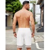 image:imageCOOFANDY Mens Casual Linen Shorts Elastic Waist Drawstring Loose Fit Summer Beach Vacation Shorts with PocketsBoho Jacquard 1