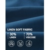 image:imageCOOFANDY Mens Casual Linen Shorts Elastic Waist Drawstring Loose Fit Summer Beach Vacation Shorts with PocketsDark Blue