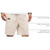 image:imageCOOFANDY Mens Casual Linen Shorts Elastic Waist Drawstring Loose Fit Summer Beach Vacation Shorts with PocketsKhaki