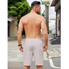 image:imageCOOFANDY Mens Casual Linen Shorts Elastic Waist Drawstring Loose Fit Summer Beach Vacation Shorts with PocketsLight Grey