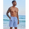 image:imageCOOFANDY Mens Casual Linen Shorts Elastic Waist Drawstring Loose Fit Summer Beach Vacation Shorts with PocketsSky Blue
