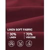 image:imageCOOFANDY Mens Casual Linen Shorts Elastic Waist Drawstring Loose Fit Summer Beach Vacation Shorts with PocketsWine Red