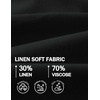 image:imageCOOFANDY Mens Casual Linen Shorts Elastic Waist Drawstring Loose Fit Summer Beach Vacation Shorts with PocketsZ WhiteBlack