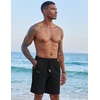 image:imageCOOFANDY Mens Casual Linen Shorts Elastic Waist Drawstring Loose Fit Summer Beach Vacation Shorts with PocketsZ WhiteBlack