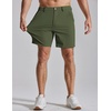 image:imageCOOFANDY Mens Casual Shorts 7 Stretch Golf Shorts with 4 Pockets Quick Dry Lightweight Shorts Dress for Hiking WorkArmy Green