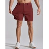 image:imageCOOFANDY Mens Casual Shorts 7 Stretch Golf Shorts with 4 Pockets Quick Dry Lightweight Shorts Dress for Hiking WorkBrick Red