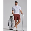 image:imageCOOFANDY Mens Casual Shorts 7 Stretch Golf Shorts with 4 Pockets Quick Dry Lightweight Shorts Dress for Hiking WorkBrick Red