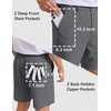 image:imageCOOFANDY Mens Casual Shorts 7 Stretch Golf Shorts with 4 Pockets Quick Dry Lightweight Shorts Dress for Hiking WorkDark Grey