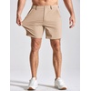 image:imageCOOFANDY Mens Casual Shorts 7 Stretch Golf Shorts with 4 Pockets Quick Dry Lightweight Shorts Dress for Hiking WorkKhaki
