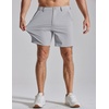 image:imageCOOFANDY Mens Casual Shorts 7 Stretch Golf Shorts with 4 Pockets Quick Dry Lightweight Shorts Dress for Hiking WorkLight Grey