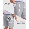 image:imageCOOFANDY Mens Casual Shorts 7 Stretch Golf Shorts with 4 Pockets Quick Dry Lightweight Shorts Dress for Hiking WorkLight Grey