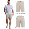 image:imageCOOFANDY Mens Casual Shorts 7 Stretch Golf Shorts with 4 Pockets Quick Dry Lightweight Shorts Dress for Hiking WorkLight Khaki