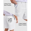 image:imageCOOFANDY Mens Casual Shorts 7 Stretch Golf Shorts with 4 Pockets Quick Dry Lightweight Shorts Dress for Hiking WorkWhite