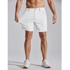 image:imageCOOFANDY Mens Casual Shorts 7 Stretch Golf Shorts with 4 Pockets Quick Dry Lightweight Shorts Dress for Hiking WorkWhite