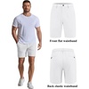 image:imageCOOFANDY Mens Casual Shorts 7 Stretch Golf Shorts with 4 Pockets Quick Dry Lightweight Shorts Dress for Hiking WorkWhite