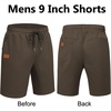 image:imageCOOFANDY Mens Casual Shorts 9 Chino Cotton Shorts Summer Beach Drawstring Shorts with PocketsArmy Green
