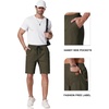 image:imageCOOFANDY Mens Casual Shorts 9 Chino Cotton Shorts Summer Beach Drawstring Shorts with PocketsArmy Green