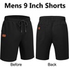 image:imageCOOFANDY Mens Casual Shorts 9 Chino Cotton Shorts Summer Beach Drawstring Shorts with PocketsBlack