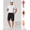 image:imageCOOFANDY Mens Casual Shorts 9 Chino Cotton Shorts Summer Beach Drawstring Shorts with PocketsBlack