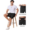 image:imageCOOFANDY Mens Casual Shorts 9 Chino Cotton Shorts Summer Beach Drawstring Shorts with PocketsBlack