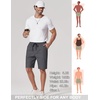 image:imageCOOFANDY Mens Casual Shorts 9 Chino Cotton Shorts Summer Beach Drawstring Shorts with PocketsDark Grey