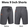 image:imageCOOFANDY Mens Casual Shorts 9 Chino Cotton Shorts Summer Beach Drawstring Shorts with PocketsDark Grey