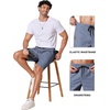 image:imageCOOFANDY Mens Casual Shorts 9 Chino Cotton Shorts Summer Beach Drawstring Shorts with PocketsLight Blue