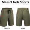 image:imageCOOFANDY Mens Casual Shorts 9 Chino Cotton Shorts Summer Beach Drawstring Shorts with PocketsLight Green