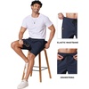 image:imageCOOFANDY Mens Casual Shorts 9 Chino Cotton Shorts Summer Beach Drawstring Shorts with PocketsNavy Blue