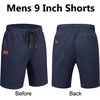 image:imageCOOFANDY Mens Casual Shorts 9 Chino Cotton Shorts Summer Beach Drawstring Shorts with PocketsNavy Blue