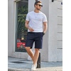 image:imageCOOFANDY Mens Casual Shorts 9 Chino Cotton Shorts Summer Beach Drawstring Shorts with PocketsNavy Blue