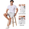 image:imageCOOFANDY Mens Casual Shorts 9 Chino Cotton Shorts Summer Beach Drawstring Shorts with PocketsWhite