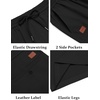 image:imageCOOFANDY Mens Casual Shorts 9 Cotton Drawstring Elastic Waist Lightweight Summer Beach Shorts with PocketsAblack