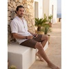 image:imageCOOFANDY Mens Casual Shorts 9 Cotton Drawstring Elastic Waist Lightweight Summer Beach Shorts with PocketsBrown