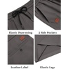 image:imageCOOFANDY Mens Casual Shorts 9 Cotton Drawstring Elastic Waist Lightweight Summer Beach Shorts with PocketsDark Grey