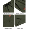 image:imageCOOFANDY Mens Casual Shorts 9 Cotton Drawstring Elastic Waist Lightweight Summer Beach Shorts with PocketsGreen