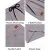 image:imageCOOFANDY Mens Casual Shorts 9 Cotton Drawstring Elastic Waist Lightweight Summer Beach Shorts with PocketsLight Grey
