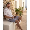 image:imageCOOFANDY Mens Casual Shorts 9 Cotton Drawstring Elastic Waist Lightweight Summer Beach Shorts with PocketsLight Grey