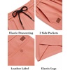 image:imageCOOFANDY Mens Casual Shorts 9 Cotton Drawstring Elastic Waist Lightweight Summer Beach Shorts with PocketsPink
