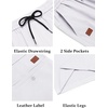 image:imageCOOFANDY Mens Casual Shorts 9 Cotton Drawstring Elastic Waist Lightweight Summer Beach Shorts with PocketsWhite