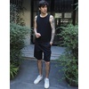 image:imageCOOFANDY Mens Casual Shorts 9 Elastic Waist Chino Shorts Lightweight Summer Dress Shorts with PocketsBlack