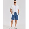 image:imageCOOFANDY Mens Casual Shorts 9 Elastic Waist Chino Shorts Lightweight Summer Dress Shorts with PocketsDark Blue