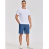 image:imageCOOFANDY Mens Casual Shorts 9 Elastic Waist Chino Shorts Lightweight Summer Dress Shorts with PocketsDark Blue