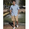 image:imageCOOFANDY Mens Casual Shorts 9 Elastic Waist Chino Shorts Lightweight Summer Dress Shorts with PocketsDark Khaki