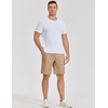 image:imageCOOFANDY Mens Casual Shorts 9 Elastic Waist Chino Shorts Lightweight Summer Dress Shorts with PocketsDark Khaki