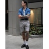 image:imageCOOFANDY Mens Casual Shorts 9 Elastic Waist Chino Shorts Lightweight Summer Dress Shorts with PocketsGrey